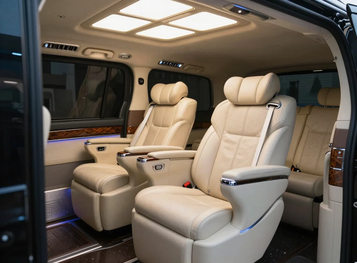 A premium vehicle interior from the Al-Misk Fleet Transport fleet